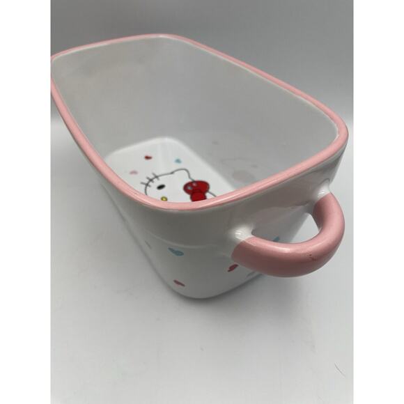Hello Kitty Sanrio Valentines Day Hearts Love Ceramic Baking Loaf Pan NEW - Picture 7 of 10